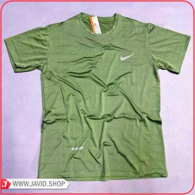 تیشرت لاکرادار مدل نایک - سبز