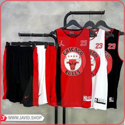 ست حلقه ای شلوارک طرح بسکتی شیکاگو بولز باشگاهی