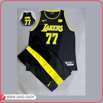 ست حلقه ای و شورت ورزشی لس آنجلس لیکرزـمشکی